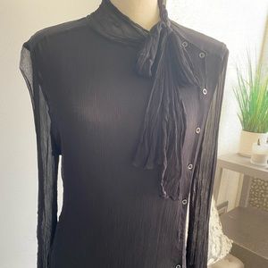 Black Free People Sheer Blouse